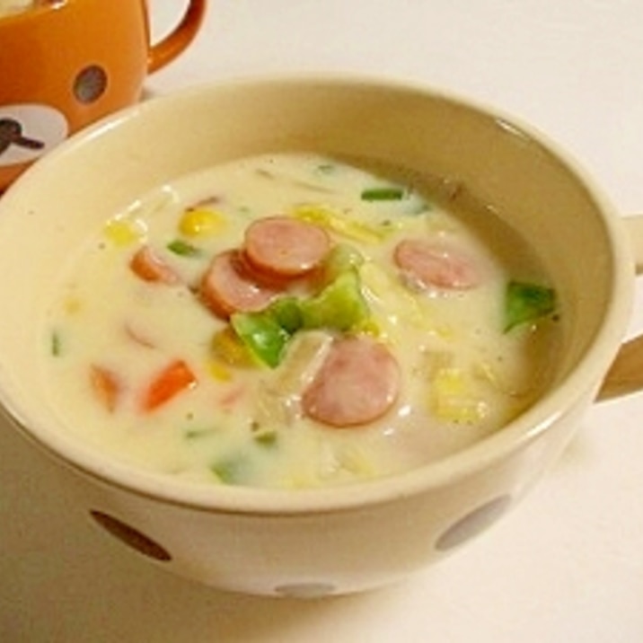 食べるウインナーキャベツクリームスープ レシピ 作り方 By ドキンちゃん0298 楽天レシピ